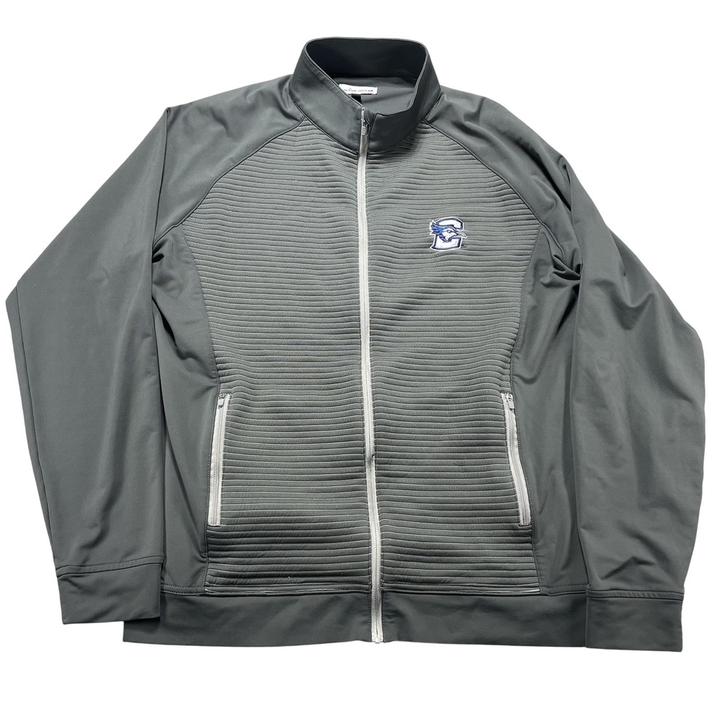 Creighton Bluejays Jacket Mens Large Gray NCAA Basketball Peter Millar Full Zip